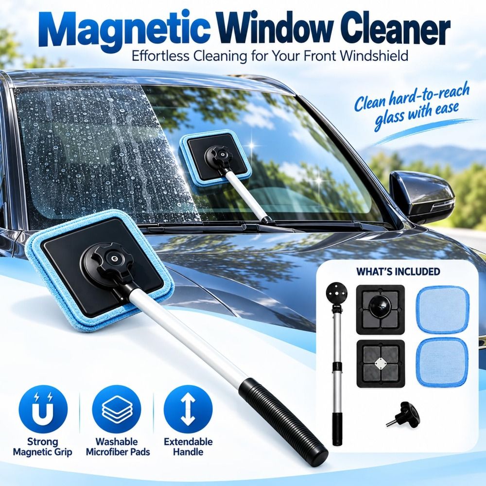 Glass Cleaner Streak - Расширяемая ручка для очистки лобового стекла,